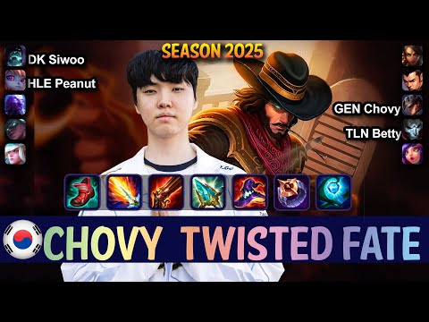 GEN Chovy TWISTED FATE vs RYZE Mid - Patch 25.11 KR Ranked | lolrec