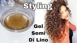 STYLING CON GEL SEMI DI LINO PER CAPELLI RICCI FATTO IN CASA| RICCI E E CAPRICCI