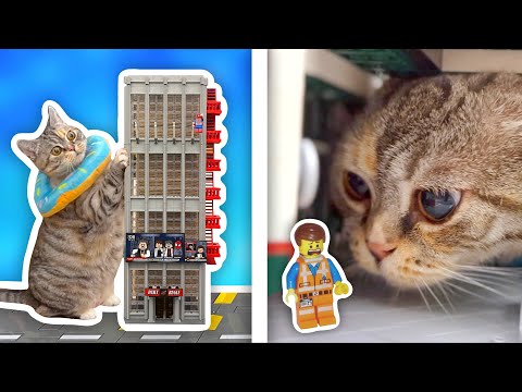 Giant Cat Destroys LEGO City