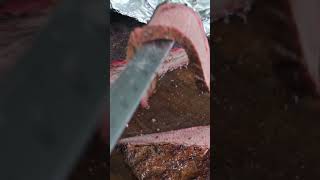 Let me know if this is the perfect brisket? Smoked on my Lone Star Grillz Insulated Mini #keto #bbq