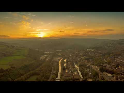 Drone Hyper-lapse featuring Sowerby Bridge in West Yorkshire from dawn to dusk
