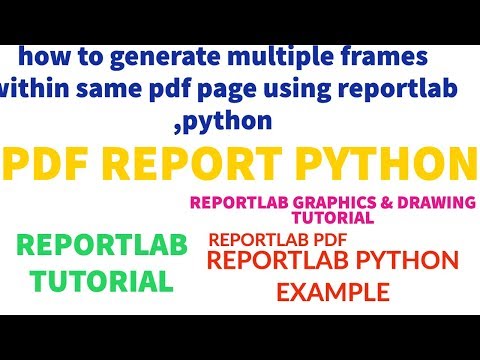 Reportlabreportlab Python Tutorialhow To Generate Multiple Frames In Pdf Using Pythonpart53
