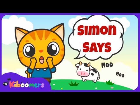 Simon Says | Music Game for Kids | Simon Says Song | Simon Says for Kids | The Kiboomers