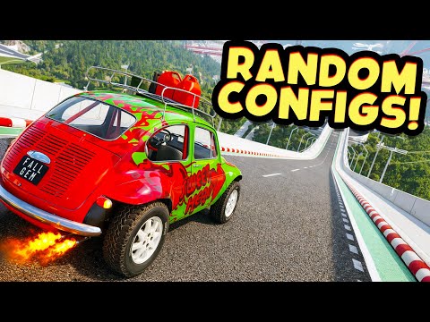 Which Randomly Generated Car Config Can Fly The Furthest On Car Jump Arena? PART 13 - BeamNG Drive