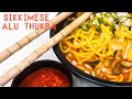 Sikkimese Alu Thukpa  (Soupy Potato Noodles)