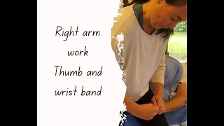 Raynor massage with Lilly: Right arm work with chopsticks