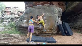 Video thumbnail of Evasión de los enanos, 6c. Albarracín