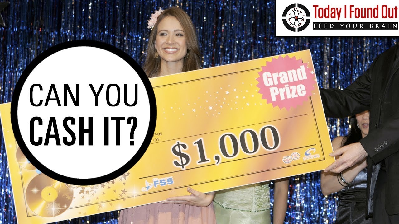 Is it Possible to Cash Oversized Novelty Prize Checks?