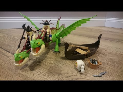 Playmobil Dragons Raffnuss + Taffnuss mit Kotz und Würg grüner Drachen 9458 Set