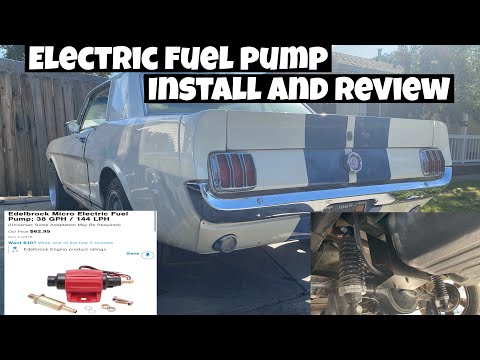 1965 Mustang ELECTRIC FUEL PUMP (Edelbrock) install and review