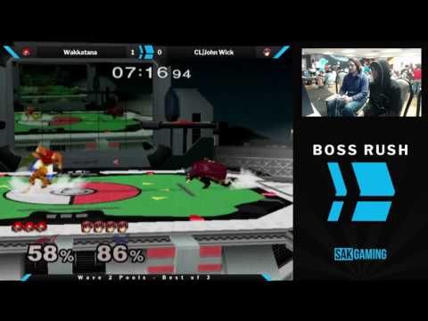 Boss Rush: Shroomed Pools - Wakkatana (Samus) vs CL|John Wick (Marth)