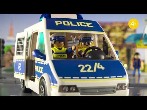 Coche de policía con luz y sonido | Anuncio | PLAYMOBIL en Español
