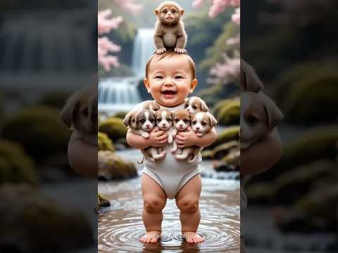 Cute Baby Dance💃| #funnyanimals #babydance #cutedog #funnyvideo #shortsfeed #viraldance #722