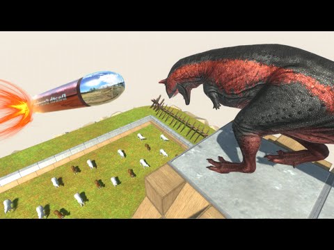 Animals fall from the top of the tower - Animal Revolt Battle Simulator