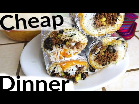 Cheesy Beef Burritos | Quick & Easy Cheap Dinner Ideas