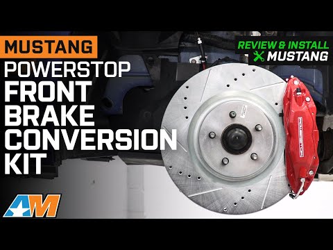 2005-2014 Mustang PowerStop Front Big Brake Conversion Kit with Brake Hoses Review & Install