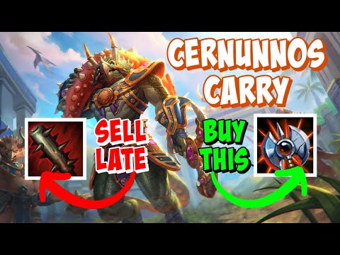 CARRY CERNUNNOS GAMEPLAY SMITE - START CRUSHER & SELL IT LATE!