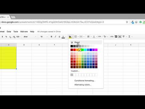 How to Change Cell Color in Google Sheets