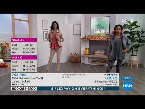 DG2 by Diane Gilman Reversible Twill Jean Jacket