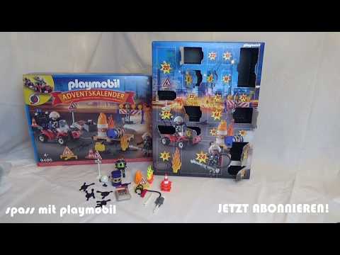 PLAYMOBIL unboxing 9486 - Adventskalender Feuerwehreinsatz auf der Baustelle Teil 14