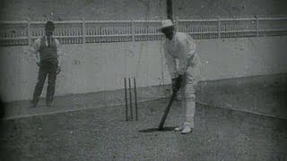 Prince Ranjitsinhji Practising Batting at the Nets (1897) - Oldest surviving cricket film