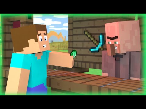 Block Animations - Minecraft Mojang Style Animation : Villager Trouble