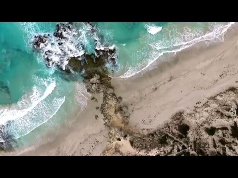 Aerial of waves Pennington Bay