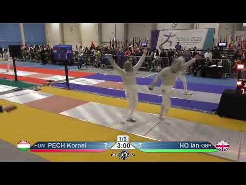 European Championships 2023 JMS - L32 - Kornel Pech HUN v Ian Ho GBR