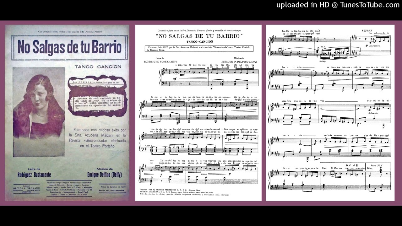 No salgas de tu barrio - Orquesta Tipica Osvaldo Fresedo - 1927