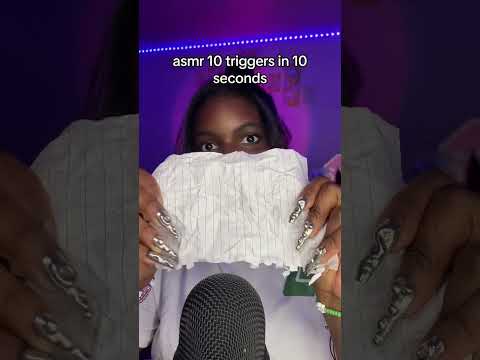 ASMR 10 Triggers in 10 Seconds…not really lol #shorts #asmr