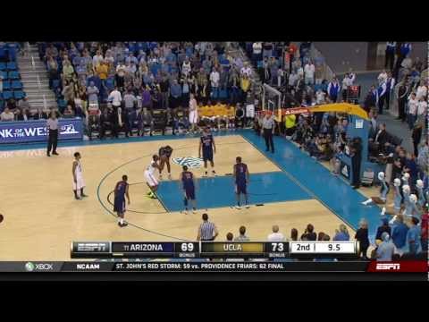 Arizona vs UCLA basketball 74-69 March 2, 2013 highlights montage Senior Night