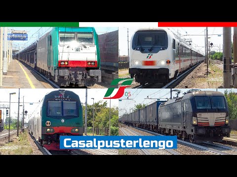 [Treni Estivi In Transito Strombazzanti a Casalpusterlengo!] - Treni mattutini a Casalpusterlengo #2