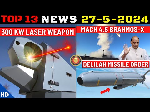 Indian Defence Updates : 300KW Laser Weapon,Delilah Missile Order,84 Super Sukhoi,Mach 4.5 Brahmos-X