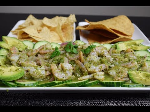 Mexican Recipe, Aguachiles "Shrimp in Serrano Sauce", easy delicious