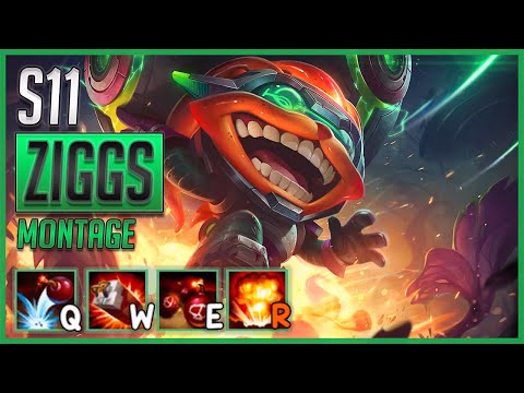 ZIGGS MONTAGE | Ziggs 100% calculated | High IQ Ziggs | Preseason 11 |