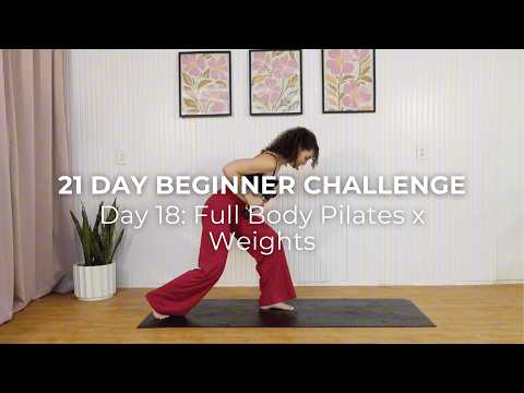 Day 18 | 30 min Full Body Pilates With Weights | Beginner Pilates Workout | Sculpted From Scratch