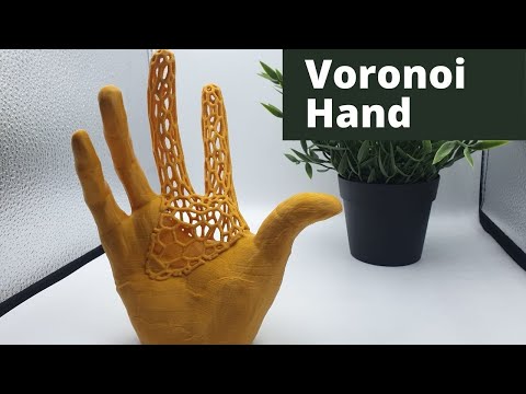 3D Printed Voronoi Hand - 3D Printing Timelapse