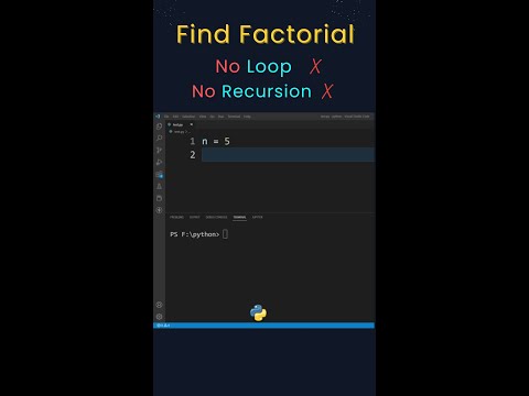 How to Find Factorial Without Using Loop or Recursion in Python ? #shorts