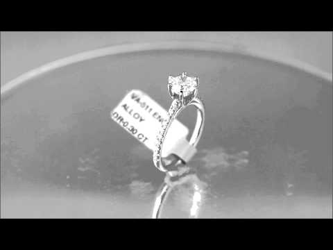 18K WHITE GOLD ROUND CUT DIAMOND ENGAGEMENT RING PRONG SET ART DECO 1.30CTW - KNR INC - 541