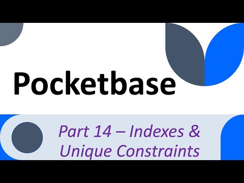 Understanding how to use Pocketbase - Part 14 - Unique & Indexes Constraints