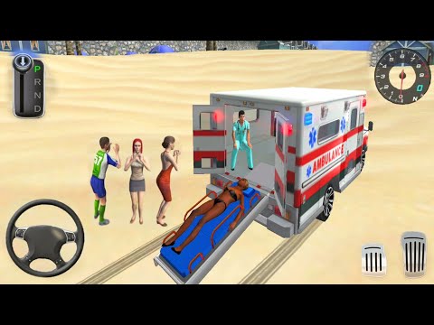 Coast Guard Beach Ambulance Rescue Driver Simulator - Android Gameplay #1