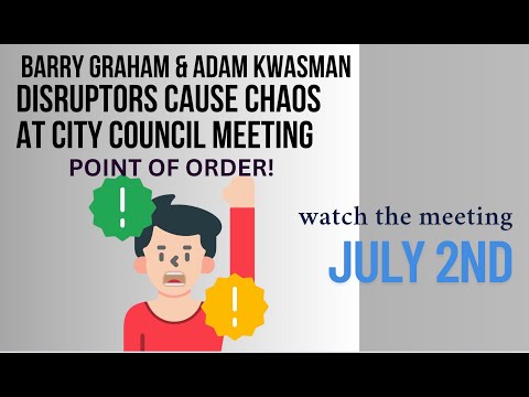 DISRUPTORS  Graham and Kwasman, repeatedly yell POINT OF ORDER, at Scottsdale City Council meeting.