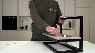 Harley & Cho (Харли энд Чо) Beige Stone Lift + White миски на подставке с регулируемой высотой для собак