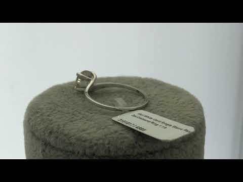 Lot 8: 18k White Gold Single Stone Rex Set Diamond Ring 1.19ct