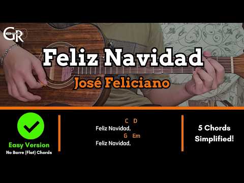 Feliz Navidad🎄 - José Feliciano | EASY! Guitar Tutorial (CHORDS, STRUMMING PATTERN & LYRICS)