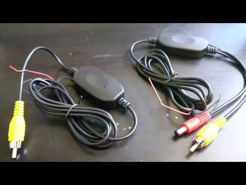 Wireless back-up camera receiver and transmitter