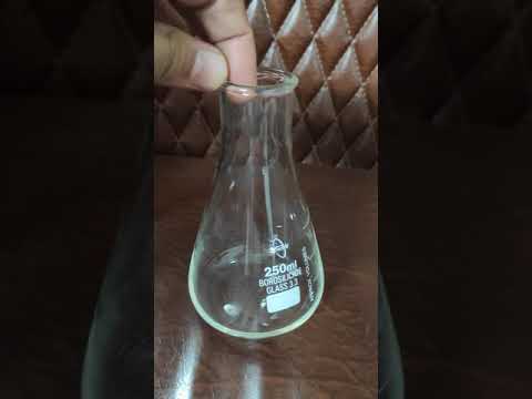 Spherical laboratory glass flask, capacity: 250 ml