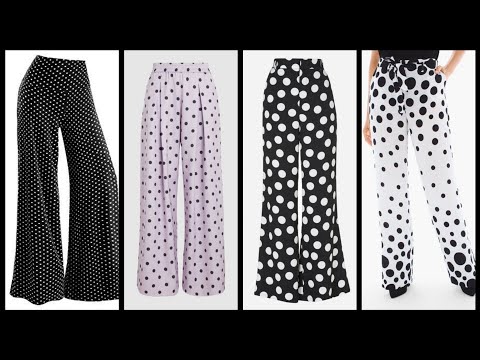 Gorgeous polka dot print amazing trousers designs ideas for women 2021