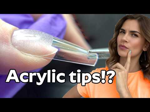 Trying ACRYLIC Full Cover Tips with INSTANT APEX *INSANE* by Tipex Five Angeles