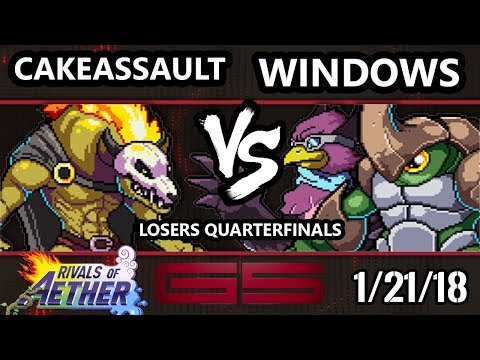GENESIS 5 RoA - T2 | CakeAssault (Forsburn) VS Windows (Wrastor, Kragg) - Rivals of Aether LQF
